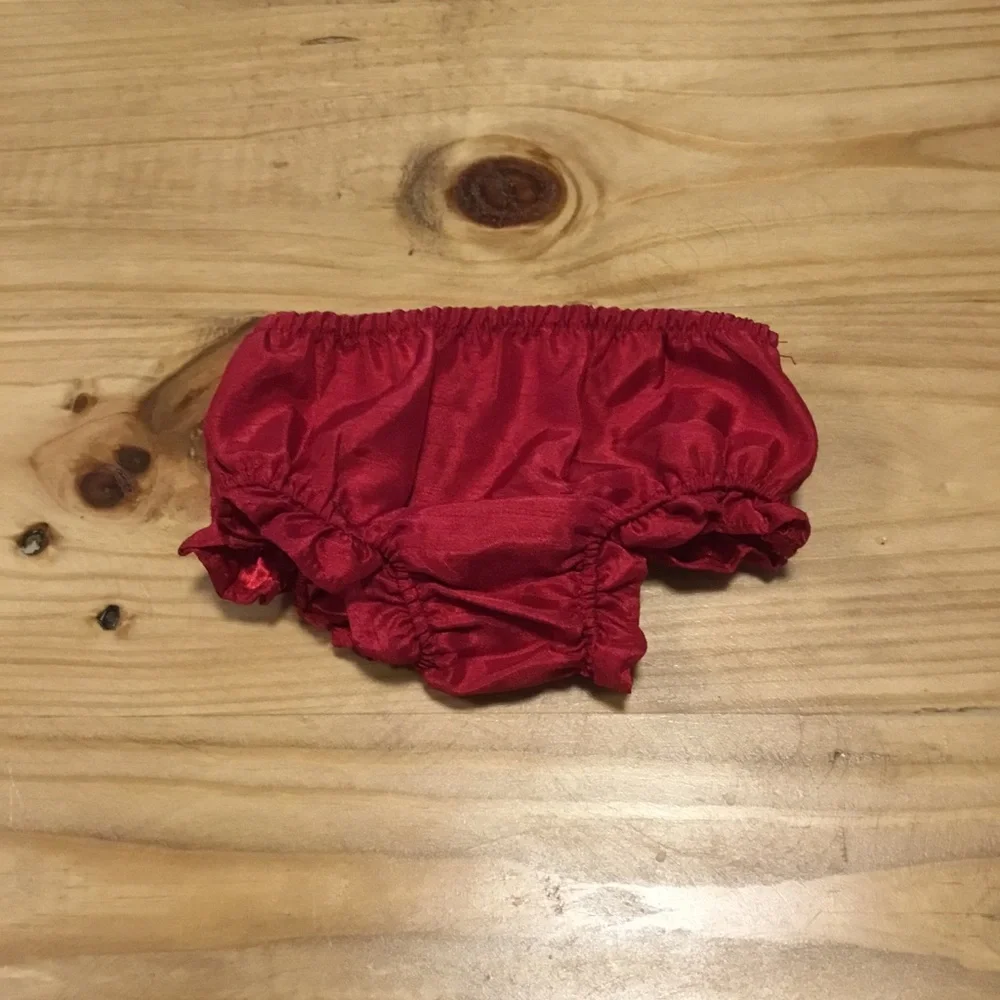 Pretty Baby Christmas Dress Bloomer & Shoes Lovely Lace Collar Y2K Vintage NB
